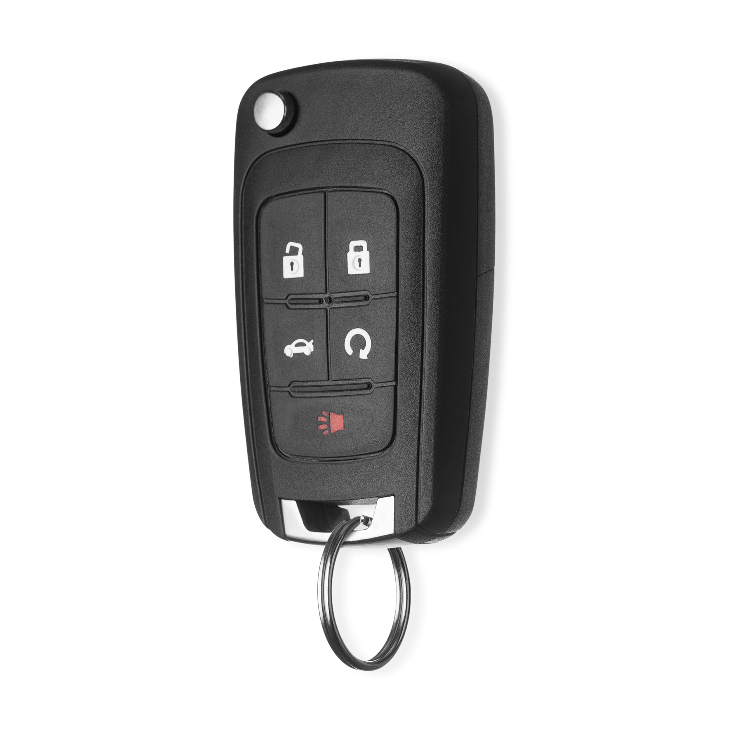 FOBTEK Flip Key Fob Keyless Entry Remote for Chevy Equinox Impala Camaro Buick Encore Replacement for OHT01060512, 13504199 (for ID46, 5-Button)